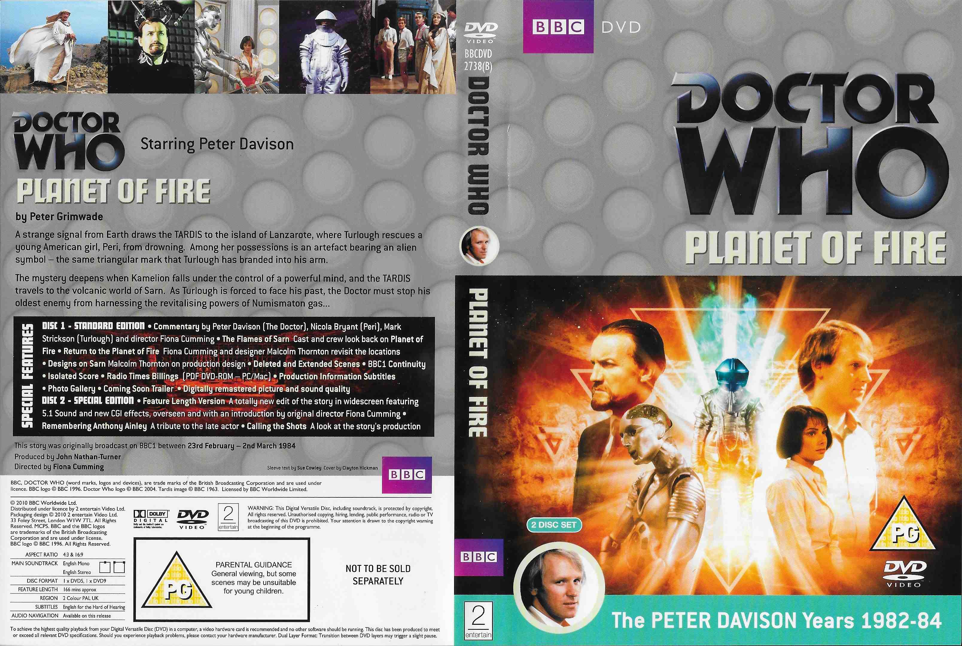 Picture of BBCDVD 2738B Doctor Who - Planet of fire by artist Robert Holmes from the BBC records and Tapes library